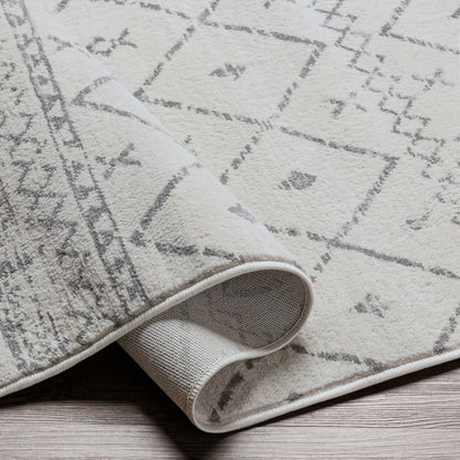 MYA Berber Geometric White Area Rug