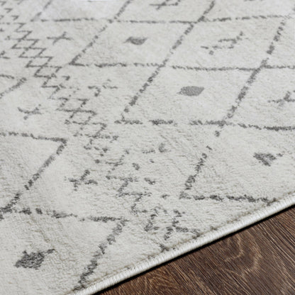 MYA Berber Geometric White Area Rug