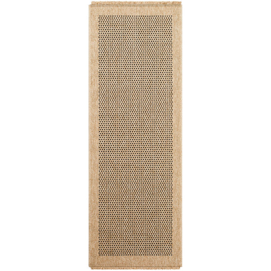 LORI Indoor & Outdoor Cottage Jute-Look Beige/Brown Area Rug Flat