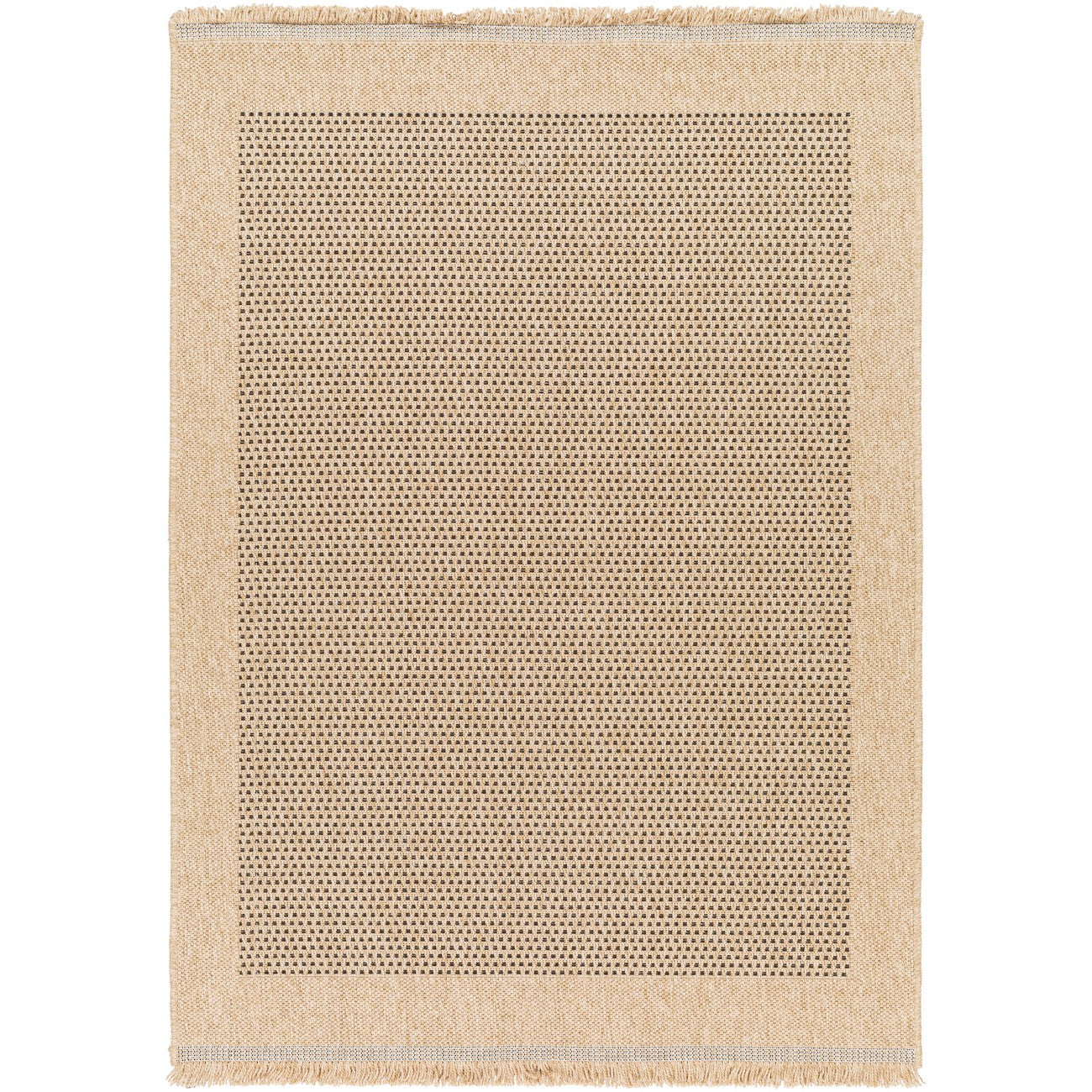 LORI Indoor & Outdoor Cottage Jute-Look Beige/Brown Area Rug Flat
