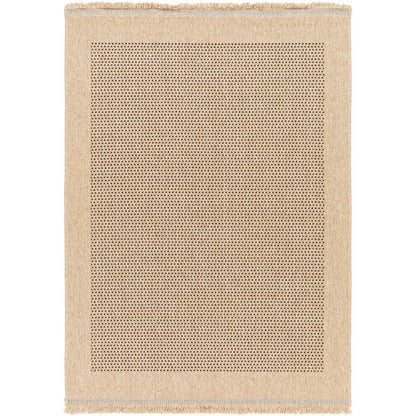 LORI Indoor & Outdoor Cottage Jute-Look Beige/Brown Area Rug Flat