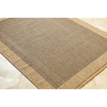 LORI Indoor & Outdoor Cottage Jute-Look Beige/Brown Area Rug Corner