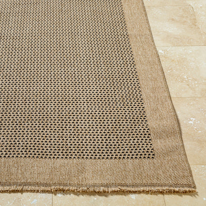 LORI Indoor & Outdoor Cottage Jute-Look Beige/Brown Area Rug Front