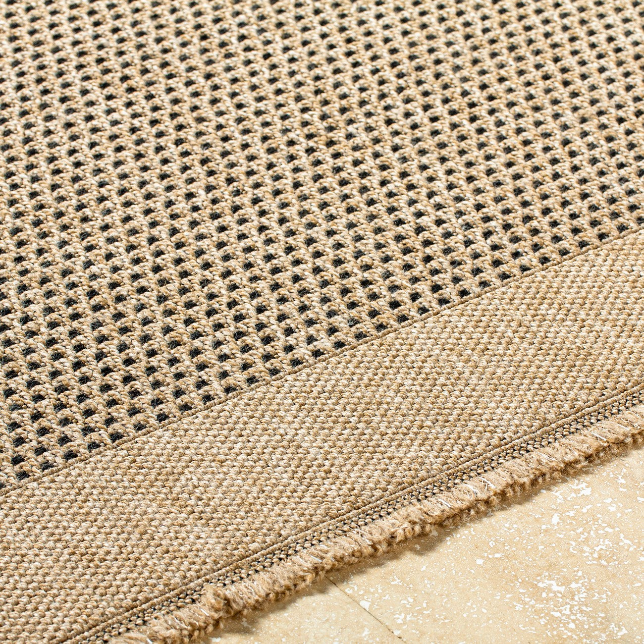 LORI Indoor & Outdoor Cottage Jute-Look Beige/Brown Area Rug Texture
