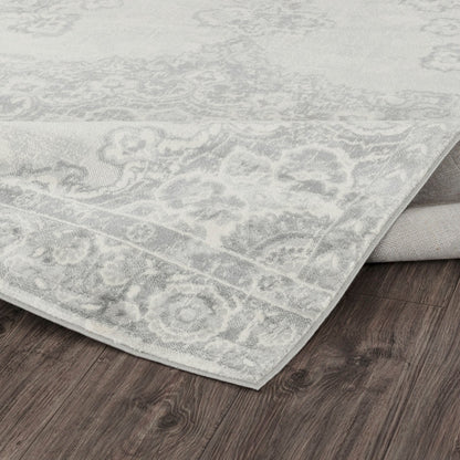 LOLA Vintage Traditional Oriental Boho Cream Area Rug Fold