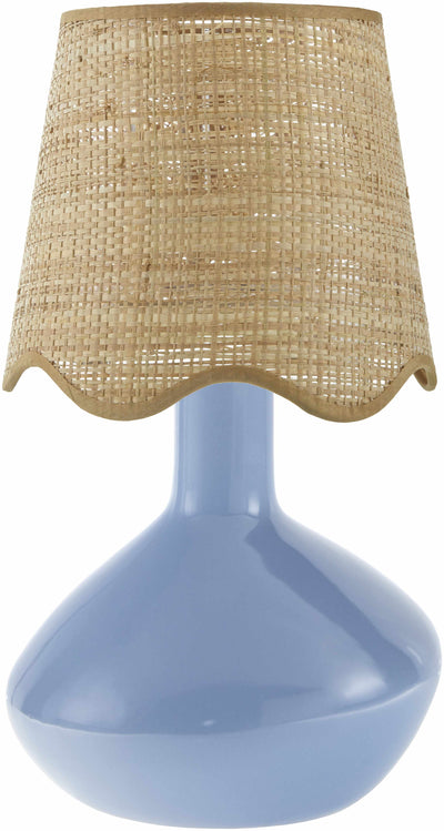 Neuenhagen Blue Rattan Ceramic Table Lamp