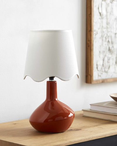 Neuenhagen Red & White Ceramic Table Lamp