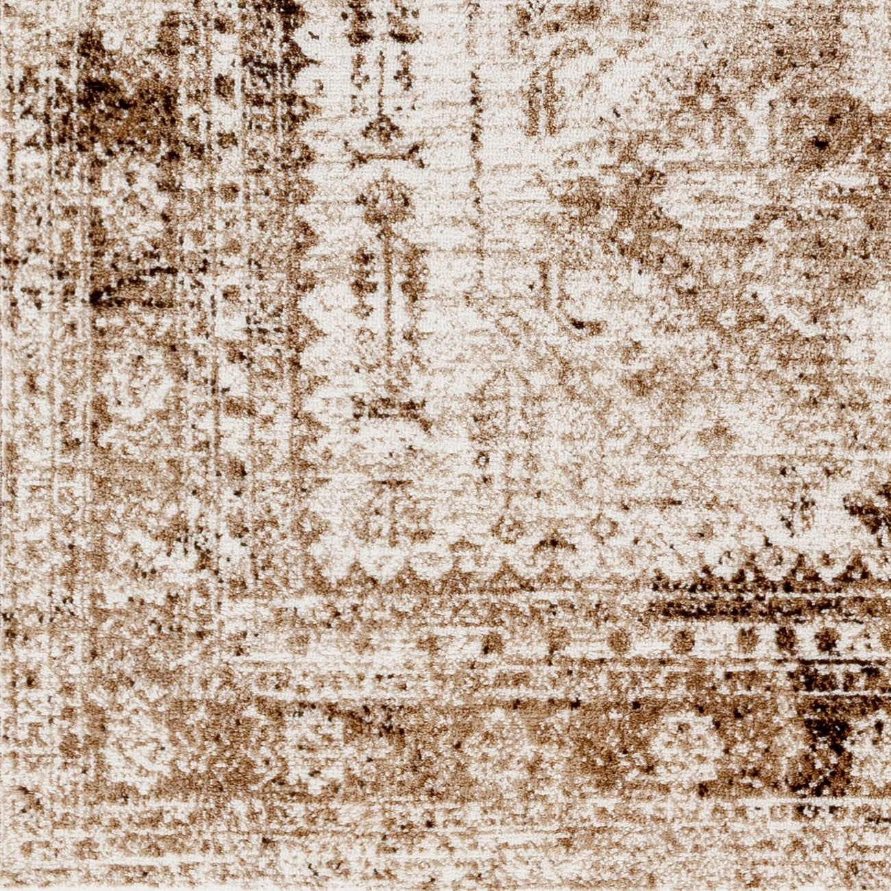 NEELAM Vintage Oriental Boho Brown Area Rug Swatch