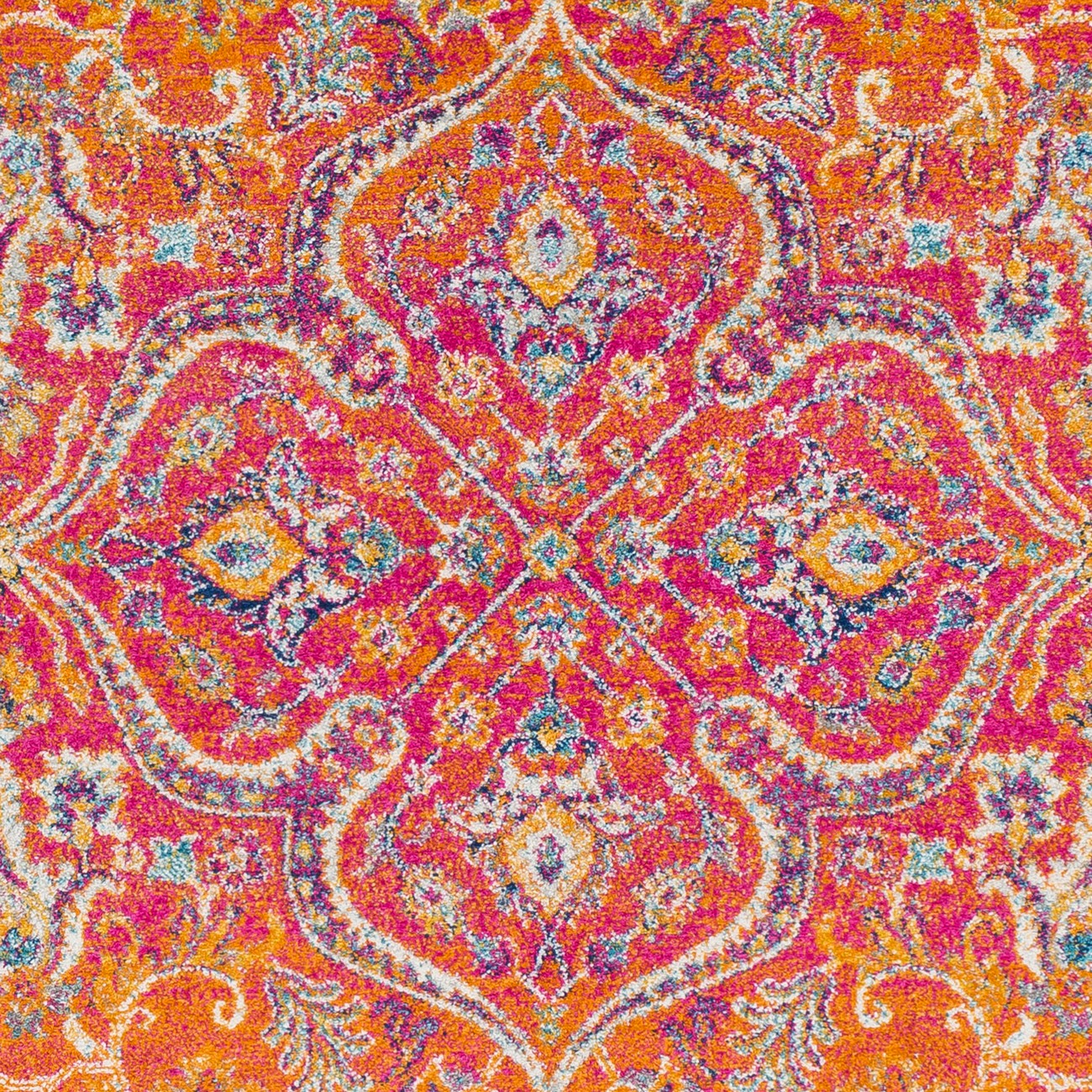 NEERJA Vintage Traditional Oriental Boho Garnet Area Rug Swatch