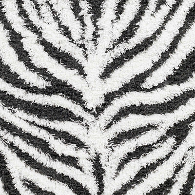 Sample Anne Zebra Print Shag Area Rug