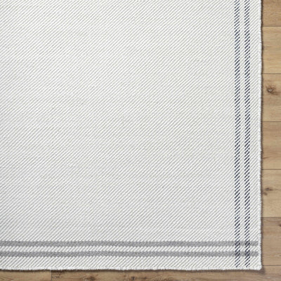 Sample Nimue Cream & Charcoal Bordered Area Rug