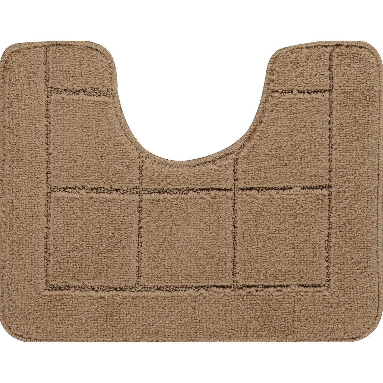 NOELLE Piece Machine Washable Non-Slip Brown Bathroom Rug Set Brown