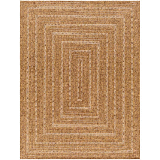 NYMPHI Indoor & Outdoor Jute-Look Brown/Tan Area Rug Flat