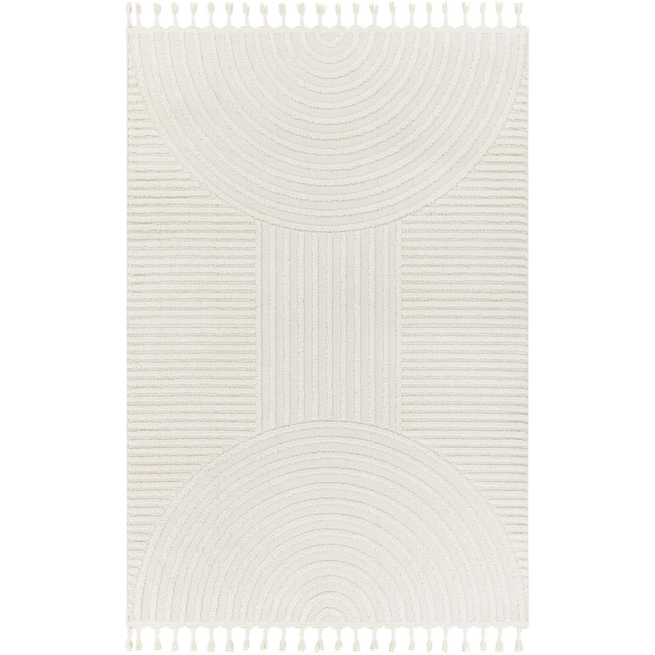 MATILDA Scandi Modern High Pile Ivory Area Rug Flat