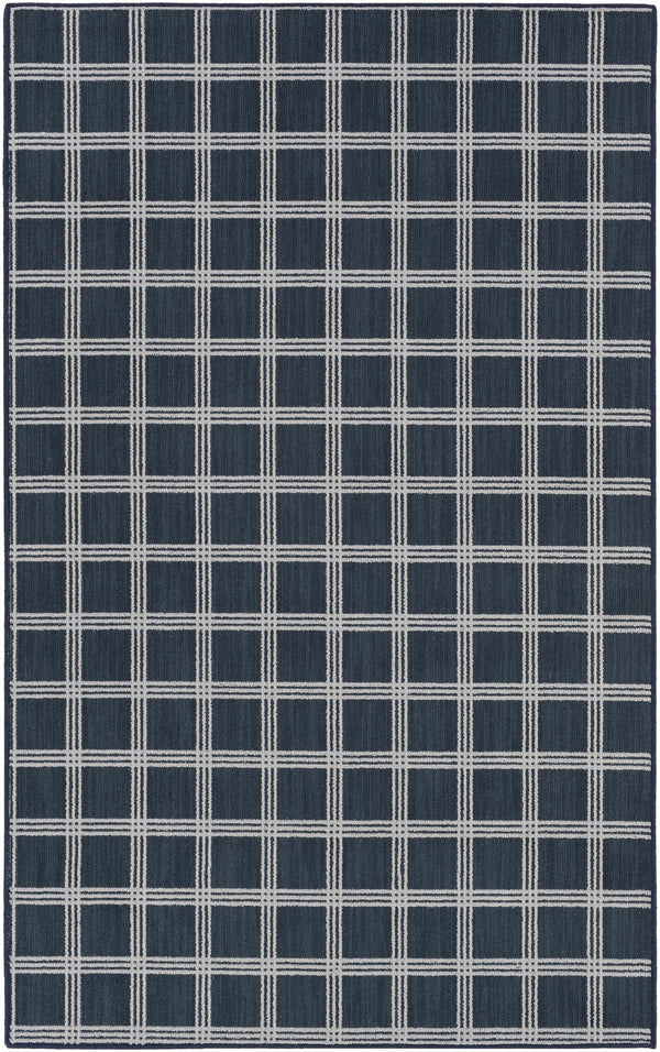 Custom Size Oretha Navy Checkered Rug