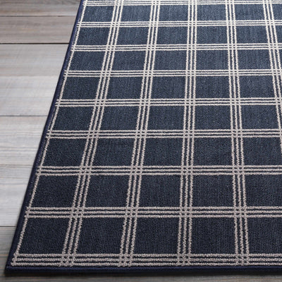 Custom Size Oretha Navy Checkered Rug