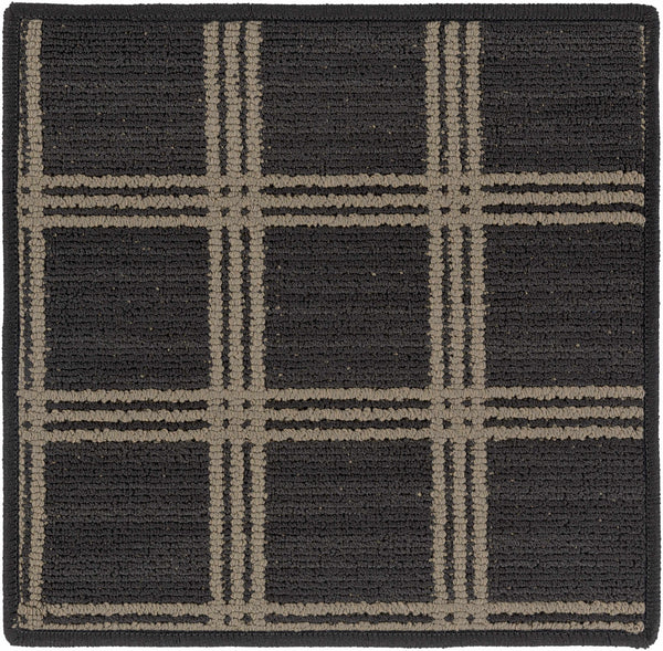 Custom Size Oretha Charcoal Checkered Rug