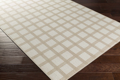 Custom Size Oretha Beige Checkered Rug