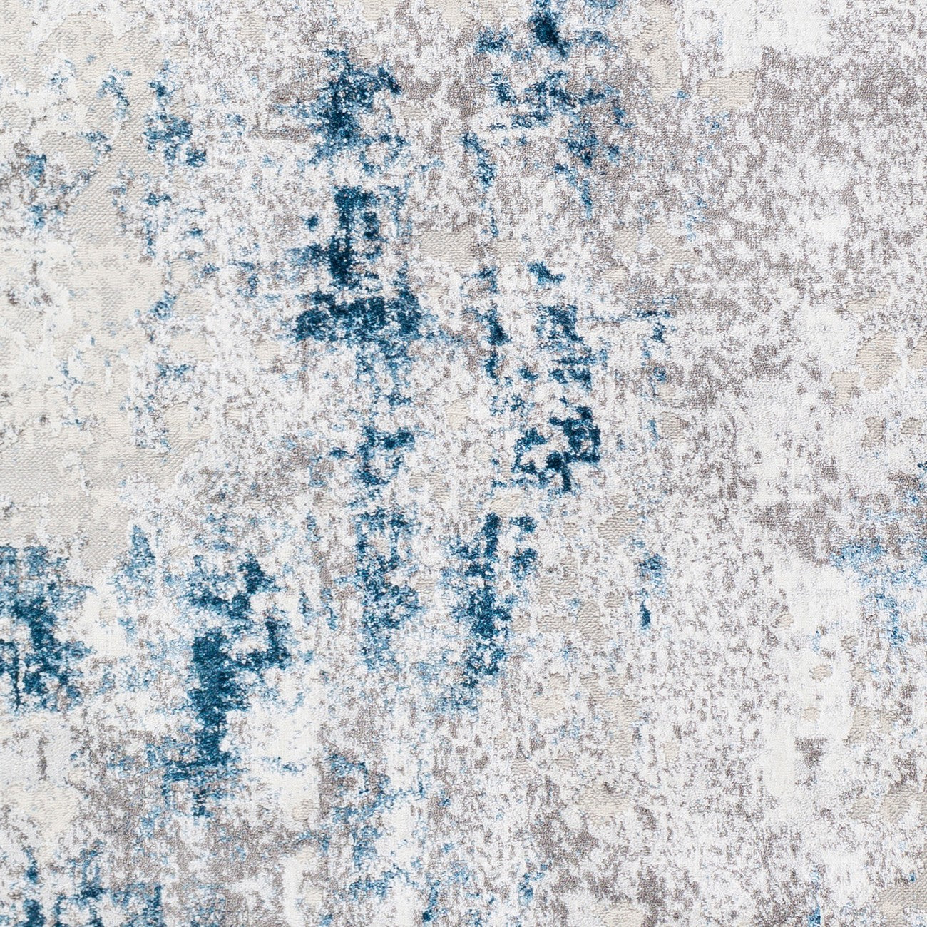 PARKER Abstract Modern Marble Dark Blue Area Rug Swatch