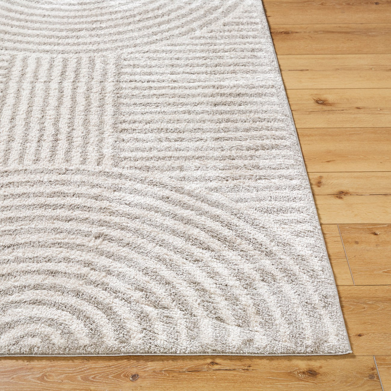 PAULINE Machine Washable Modern Shaggy Medium Grey Area Rug Front