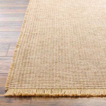 PAVI Becki Owens x Livabliss Solid and Border Brown Jute Area Rug Front