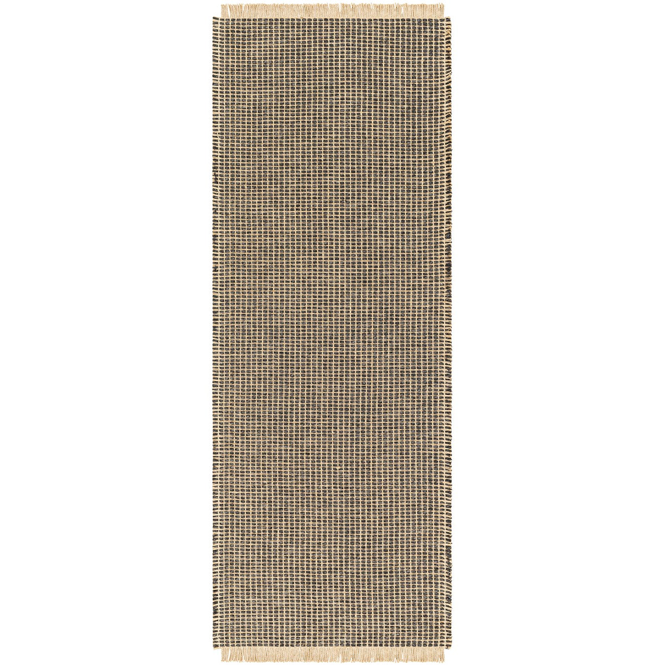 PAVI Becki Owens x Livabliss Solid and Border Charcoal Jute Area Rug Flat