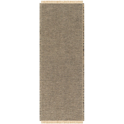 PAVI Becki Owens x Livabliss Solid and Border Charcoal Jute Area Rug Flat