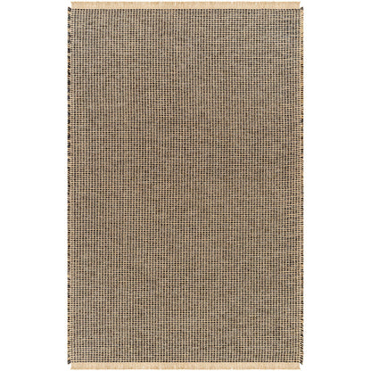 PAVI Becki Owens x Livabliss Solid and Border Charcoal Jute Area Rug Flat