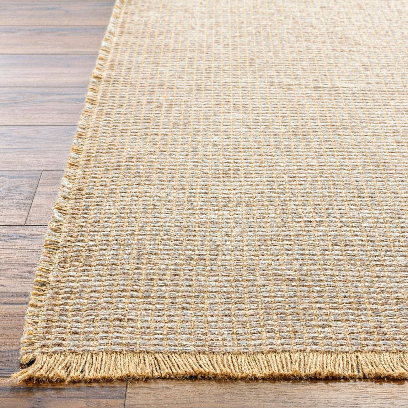 PAVI Becki Owens x Livabliss Solid and Border Taupe Jute Area Rug Front