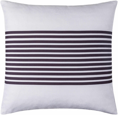 Aliyus Black Striped White Throw Pillow