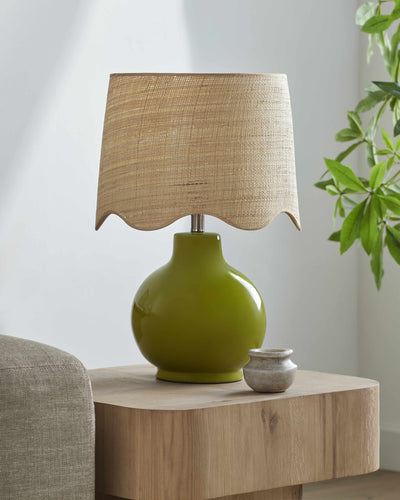 Pojezerje Olive Rattan Table Lamp