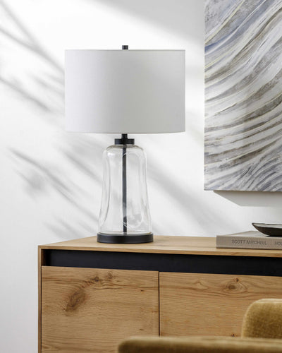 Polevskoy White Glass Table Lamp