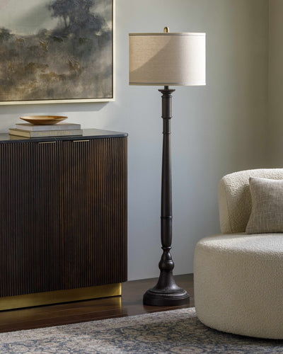 Perungudi Dark Brown Floor Lamp