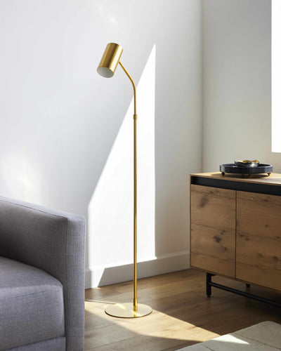 Pielavesi Gold Brass Floor Lamp