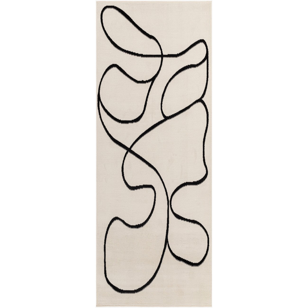 LYLOU Scandi Modern Beige Area Rug Flat