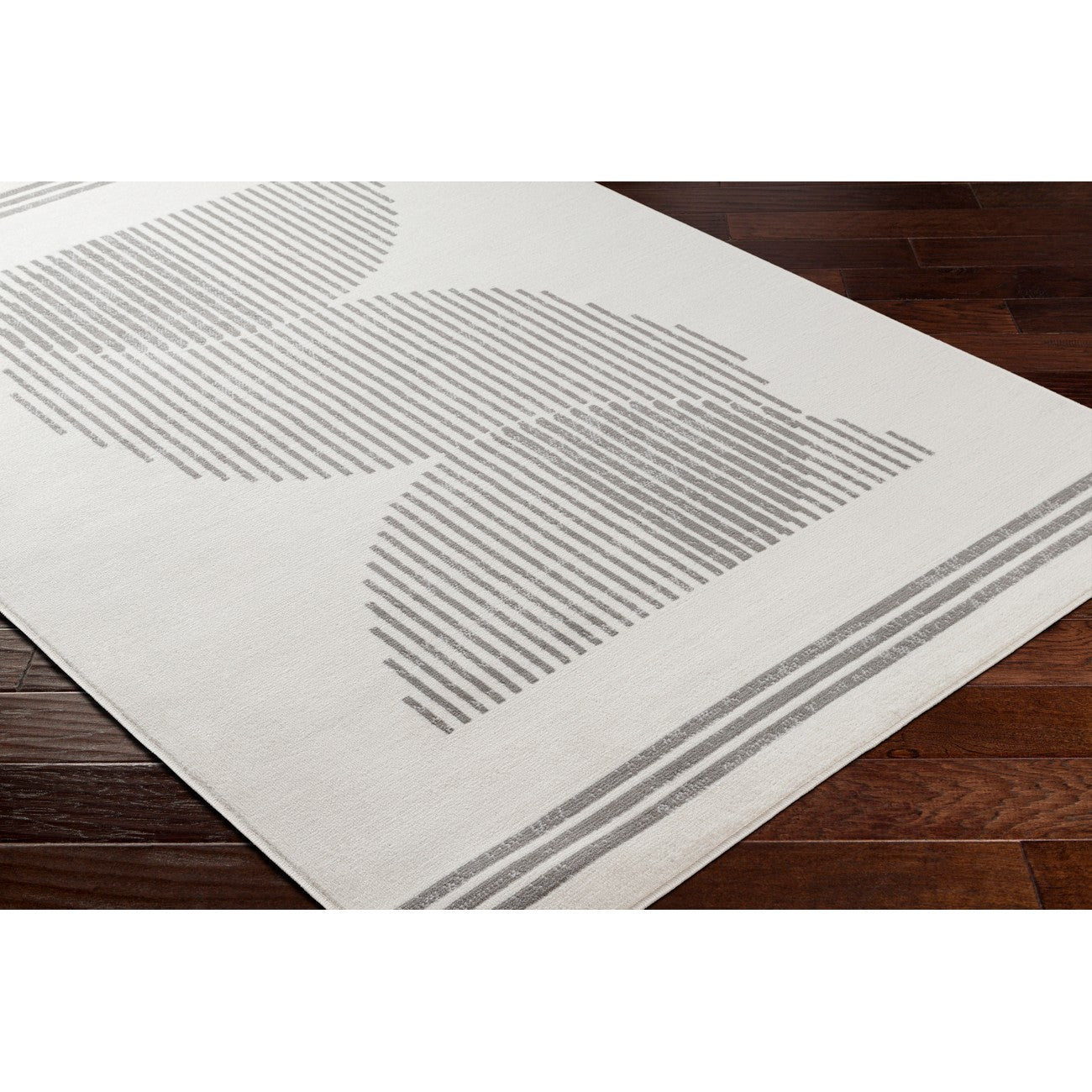 REILY Scandi Modern Medium Grey Area Rug Corner