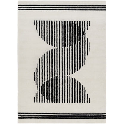 REILY Scandi Modern Black Area Rug Flat