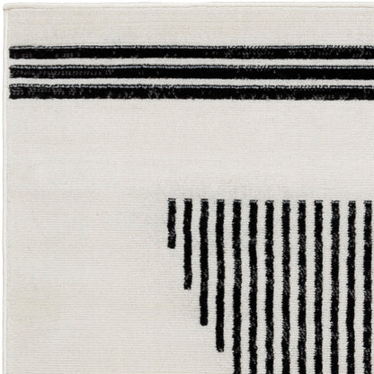 REILY Scandi Modern Black Area Rug Zoom