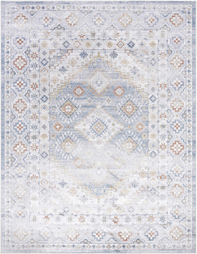 Agaton Blue Washable Area Rug