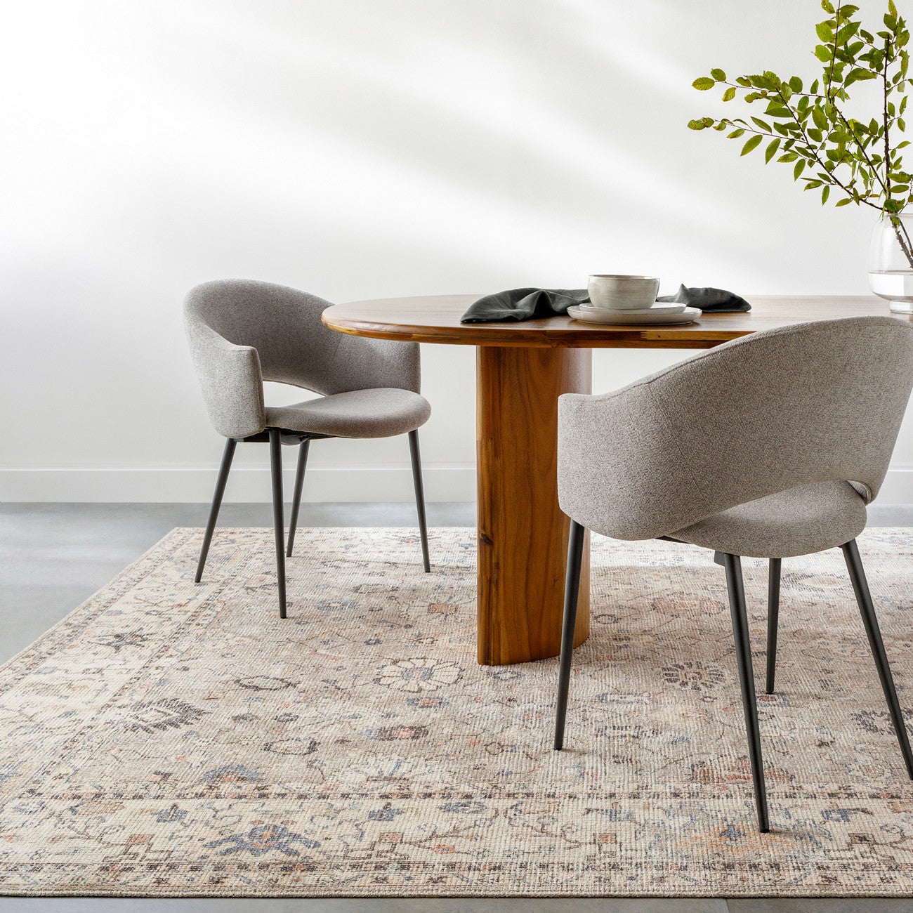 RAVEENA Becki Owens x Livabliss Vintage Traditional Oriental Boho Camel Area Rug Roomscene