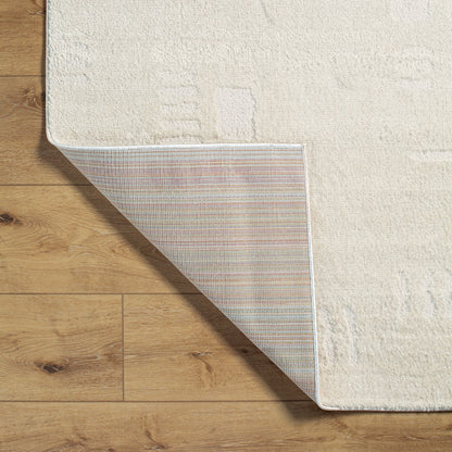 RITA Scandi Modern High Pile Ivory/Off-White Area Rug Fold