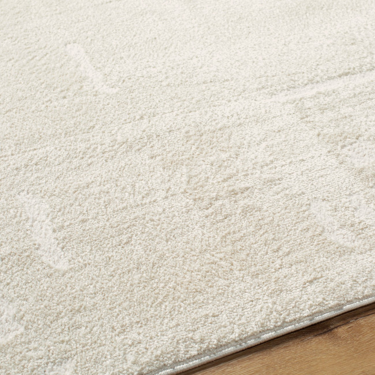 RITA Scandi Modern High Pile Ivory/Off-White Area Rug Texture