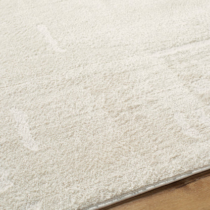 RITA Scandi Modern High Pile Ivory/Off-White Area Rug Texture