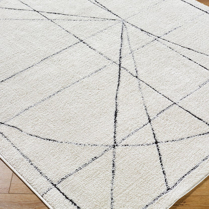 ROMAINE Galey Alix x Livabliss Modern Scandi High Pile Ivory/Black Area Rug