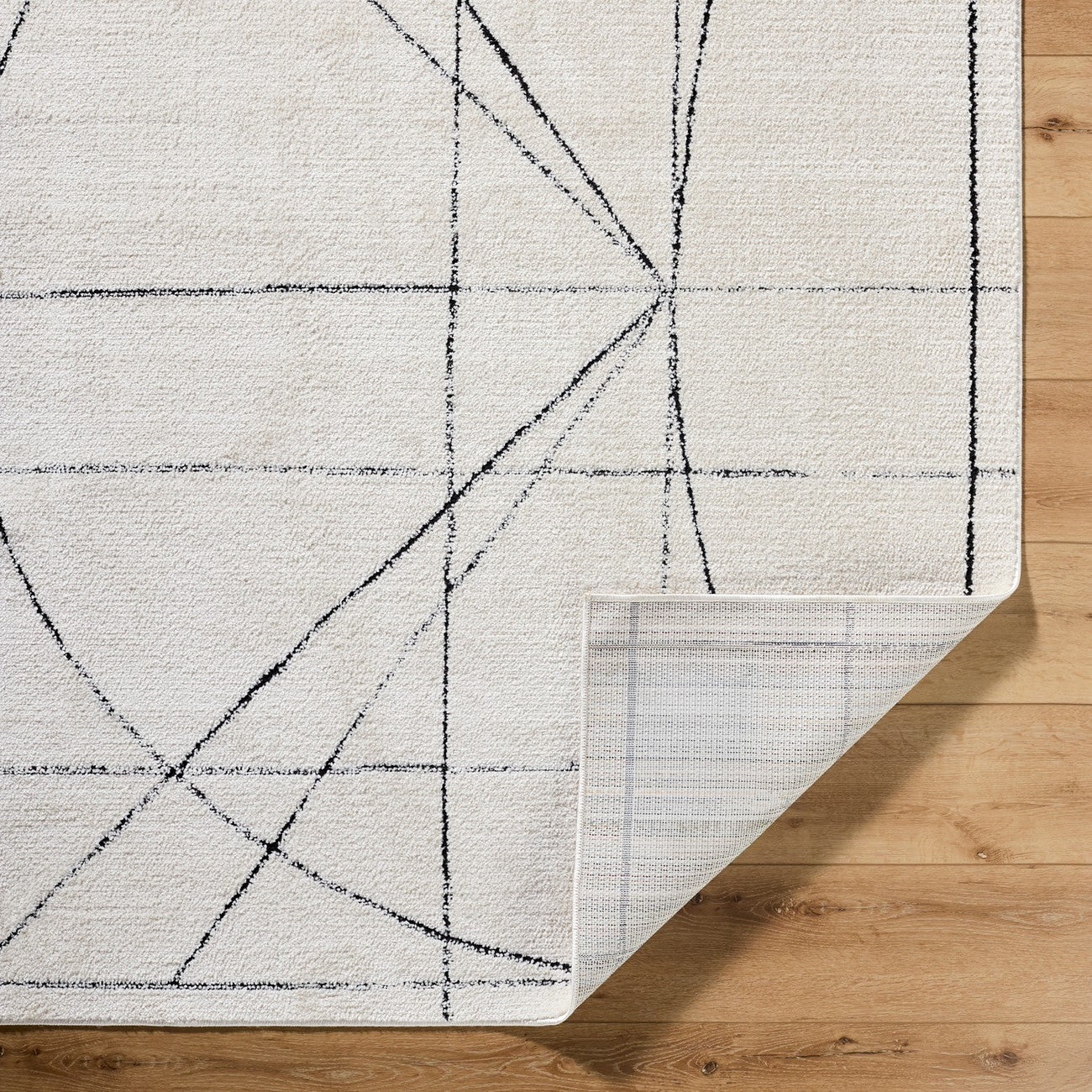 ROMAINE Galey Alix x Livabliss Modern Scandi High Pile Ivory/Black Area Rug