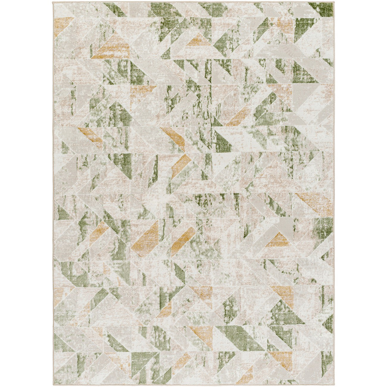 ROYALTY Scandi Modern Moss/Ivory Area Rug Flat