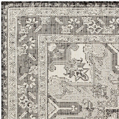 ELLY Indoor & Outdoor Traditional Light Grey/Cream Area Rug