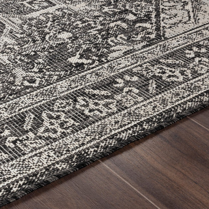 ELLY Indoor & Outdoor Traditional Light Grey/Cream Area Rug