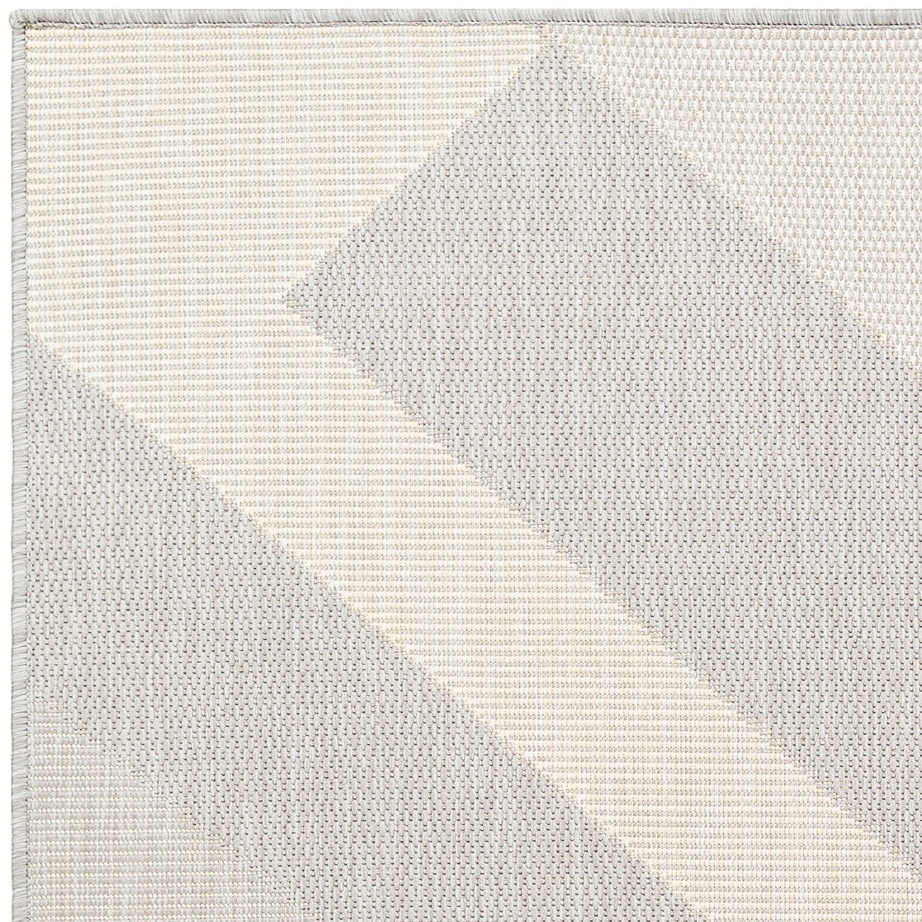 ABBY Indoor & Outdoor Modern Light Grey/Ivory Area Rug