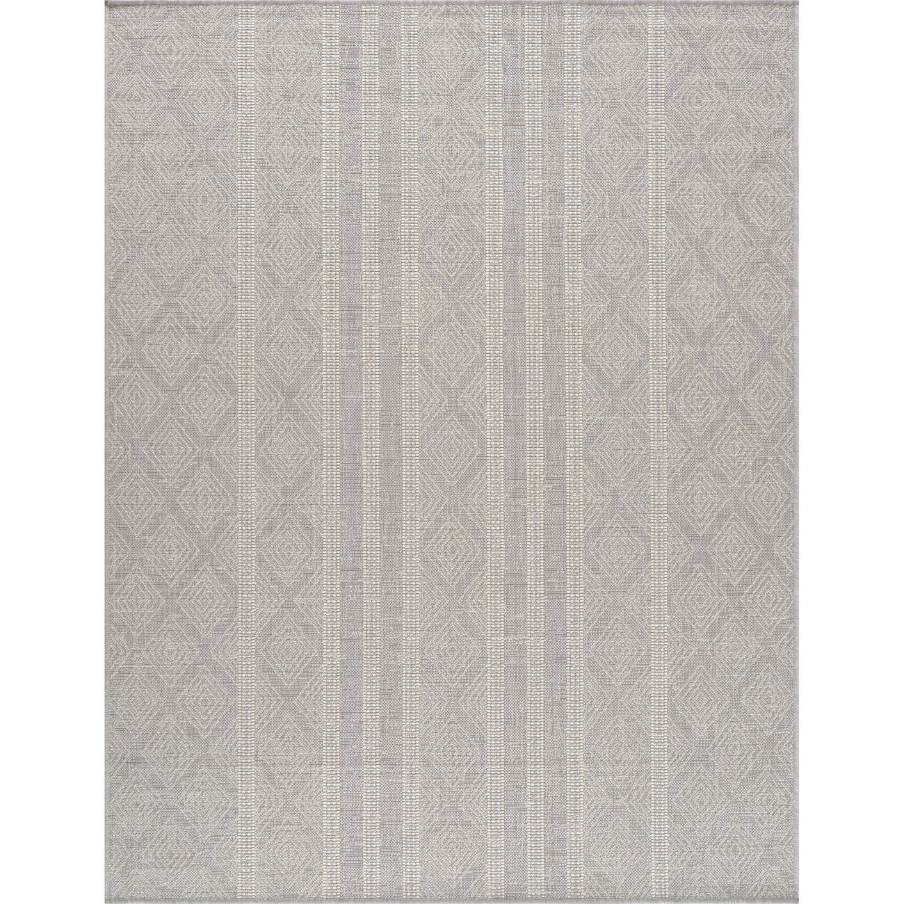 MADIE Indoor & Outdoor Global Light Grey/Cream Area Rug